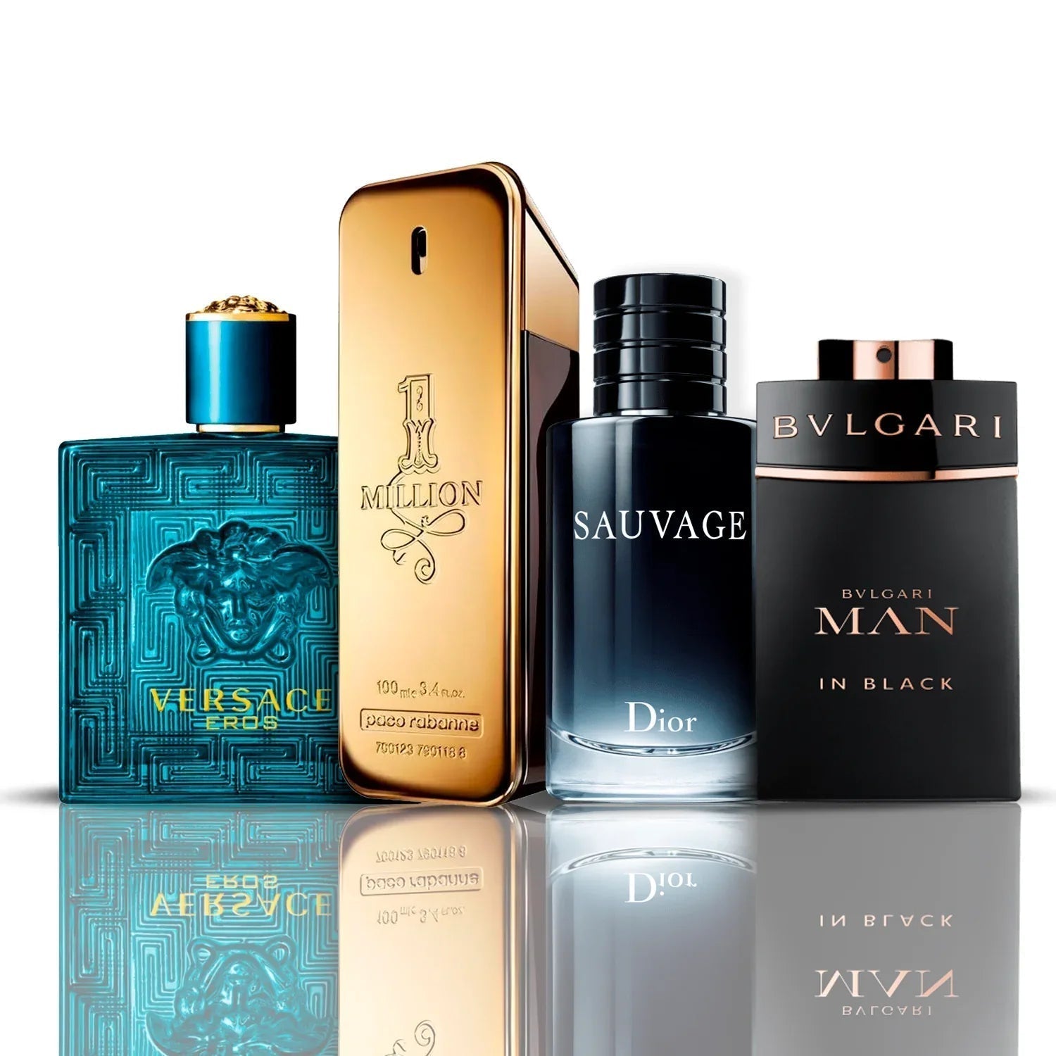 Set di 4 profumi | Eros + One Million Paco Rabanne + Man in Black + Sauvage